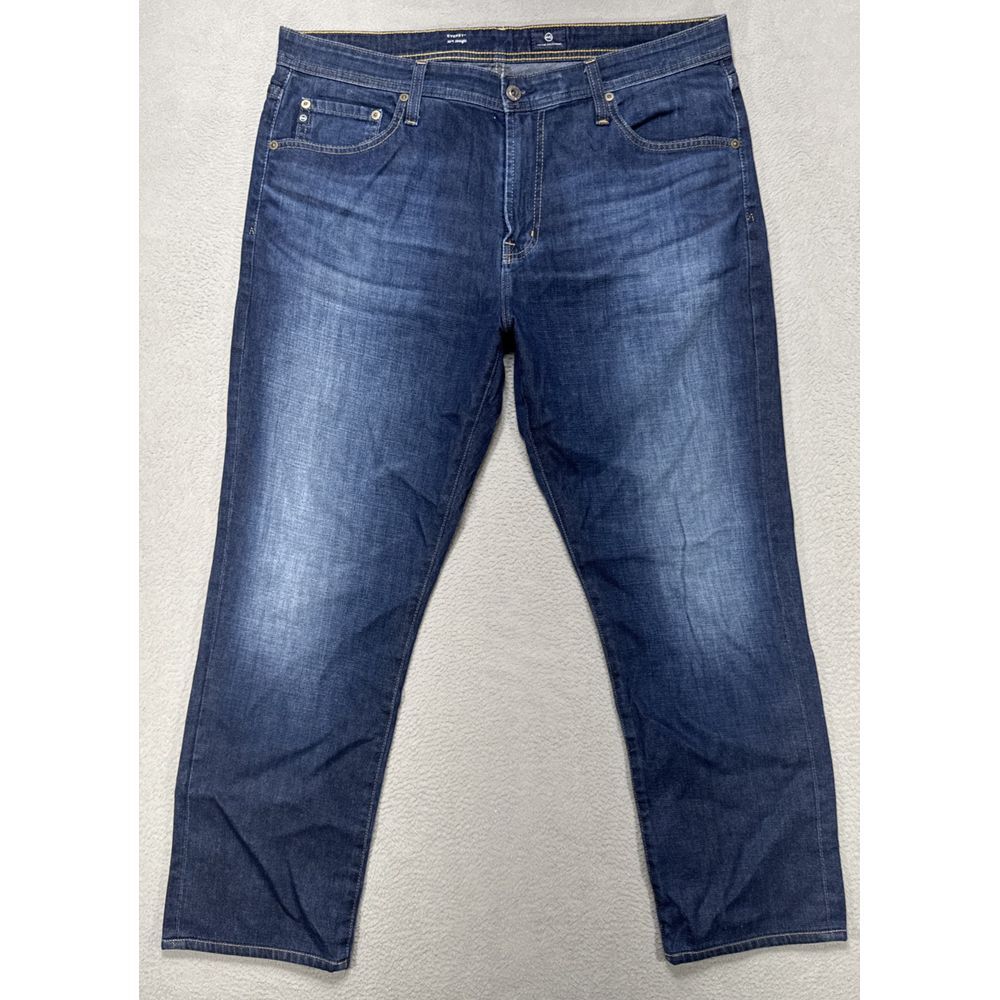 AG Adriano Goldschmied Men’s Slim Straight Jeans - Dark Blue Wash